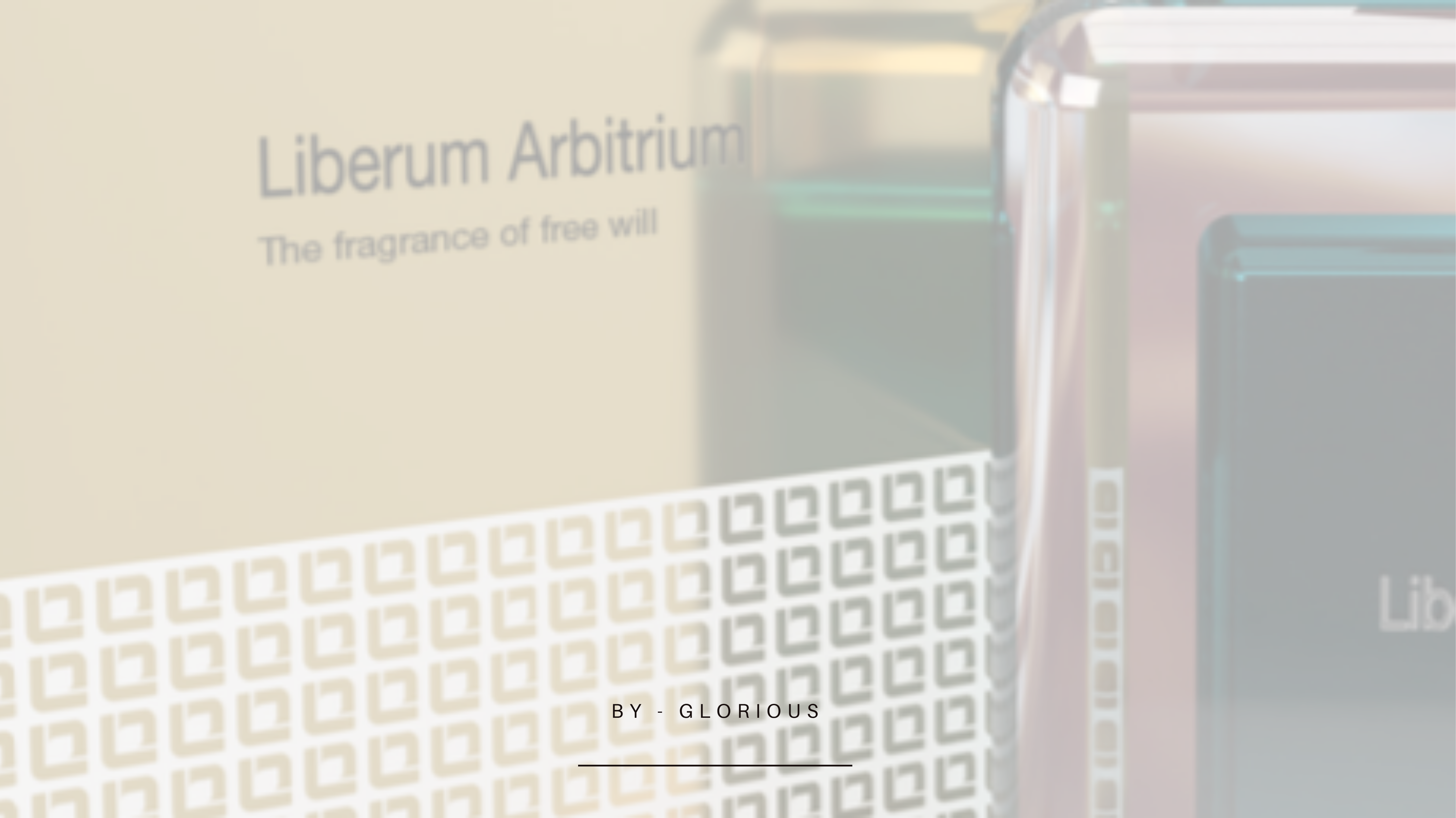 Liberum Arbitrium black-cap perfume bottle